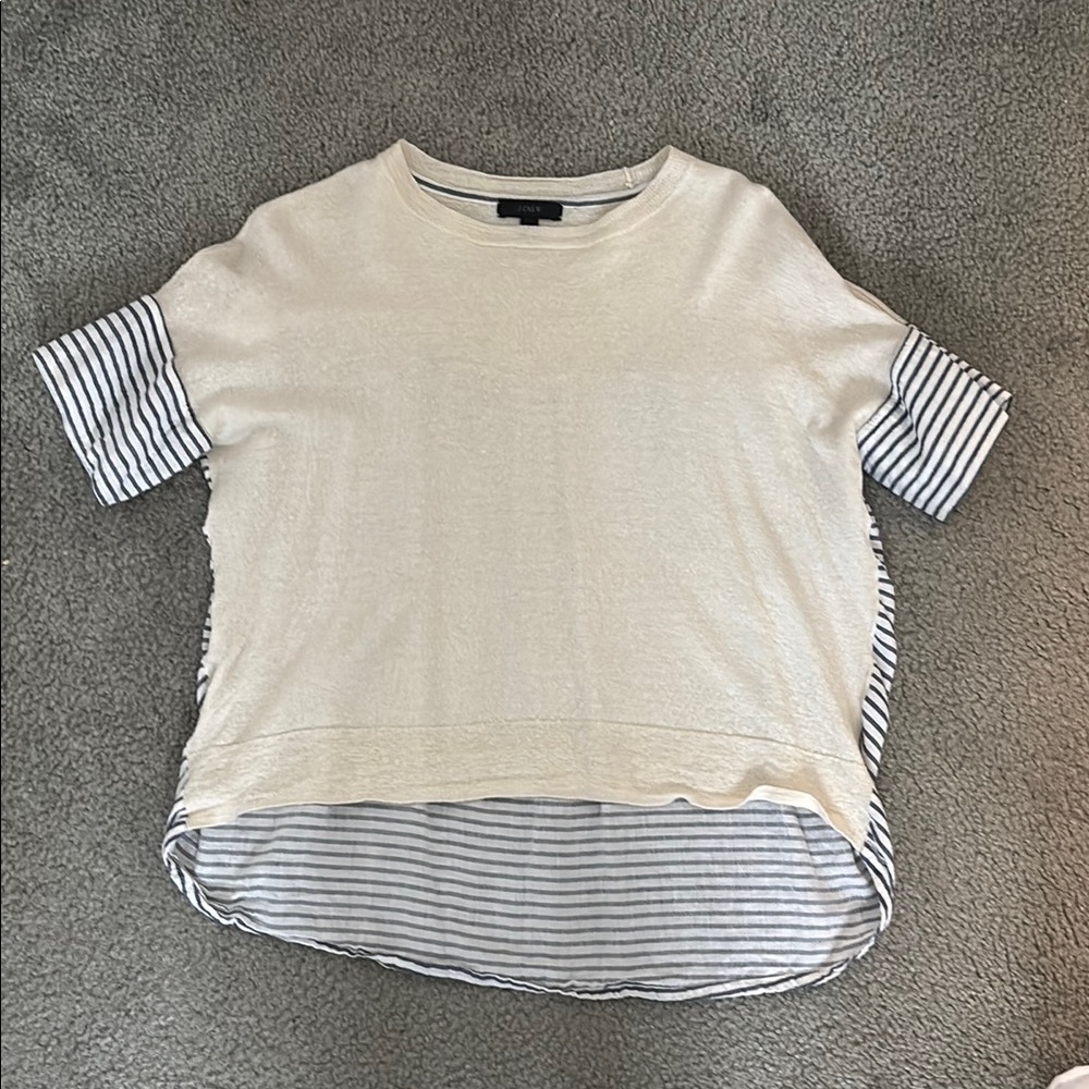 JCREW Striped - Blue and Cream Top